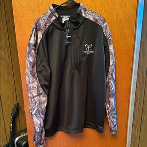 True Timber Black and Camouflage Men's quarter zip